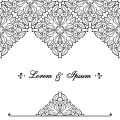 Floral pattern for invitation or greeting card