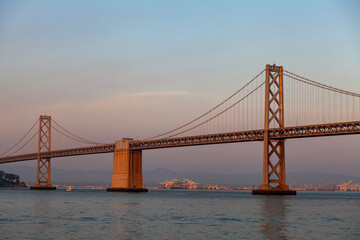 Fototapeta na wymiar Bay Bridge at sunset
