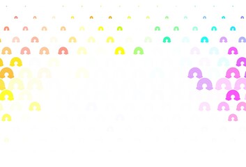 Light Multicolor vector background with rainbow symbols.