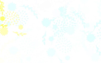 Fototapeta na wymiar Light Blue, Yellow vector elegant template with flowers, roses.