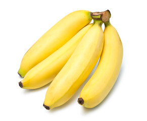 Yellow Bananas isolated on white background, Banana isolated on white background.
