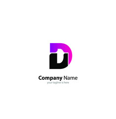Fototapeta premium The simple elegant logo of letter D with white background