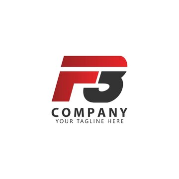 Initial F3 Logo Design Vector