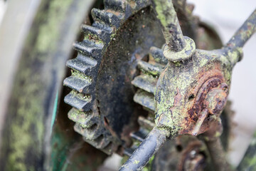 old rusting gears