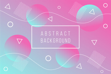 colorful blue pink abstract geometric background vector illustration