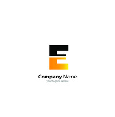the simple modern logo of letter e with white background