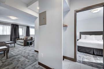 Real estate photography - Modern Scandinavian Style Hotel rooms in Montreal, Canada