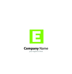 Obraz premium the simple modern logo of letter e with white background