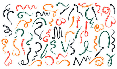 colorful hand drawn arrows.