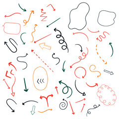 colorful hand drawn arrows.