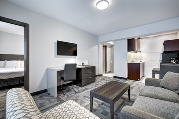 Real estate photography - Modern Scandinavian Style Hotel rooms in Montreal, Canada