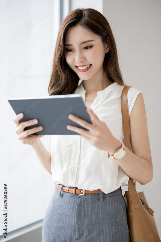 Canvas Prints asian woman use digital tablet