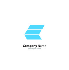 the simple modern logo of letter e with white background