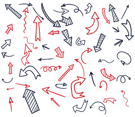 colorful hand drawn arrows.