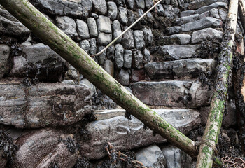 old stairs and ruins