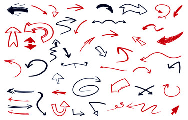 colorful hand drawn arrows.