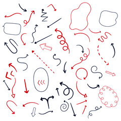 colorful hand drawn arrows.