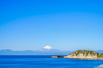 Fototapeta premium 【冬の富士山】三浦半島から見る、富士山