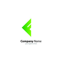 Obraz premium the simple elegant logo of letter f with white background