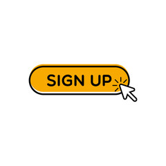 Vector Cursor With Sign Up Button