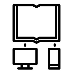 online learning line style icon. very suitable for your creative product.