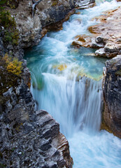 waterfall in the mountains