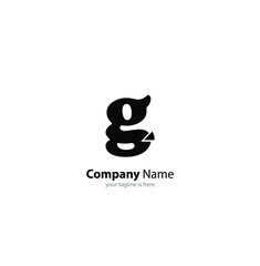letter g elegant logo concept with white background