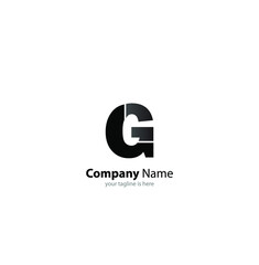 letter g elegant logo concept with white background
