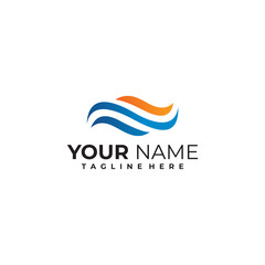 Obraz premium wave logo icon vector isolated