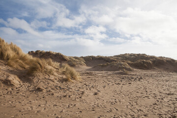 sandy dunes at beach