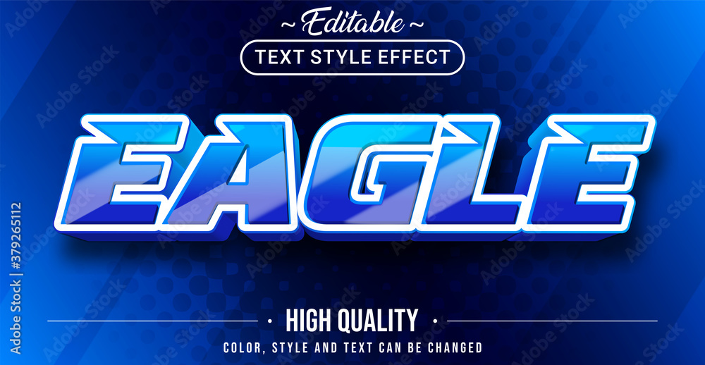 Poster Editable text style effect - Eagle theme style.