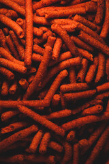 macro close up “ churritos” mexican snacks , selective focus