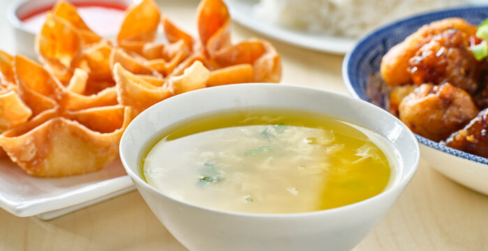 chinese egg drop soup in bowl