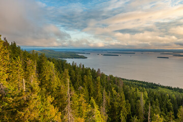 Beautiful nature landscape in Koli national park in Finland