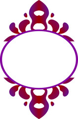 Vector Design of a Red and Purple Bubble Ornament Circle Frame