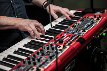 musician playing piano