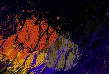 Fototapeta premium Light Multicolor vector background with abstract shapes.