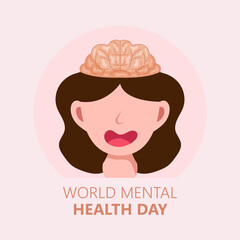 Hand drawn world mental health day