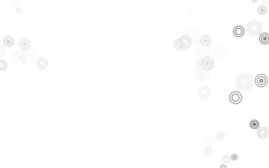 Light Gray vector background with bubbles.