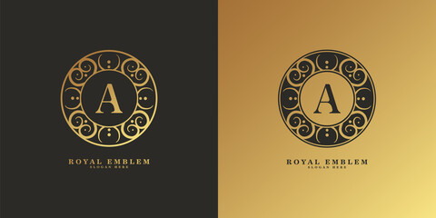 Ornamental luxury letter a logo