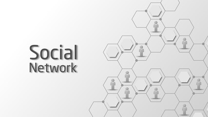 Fototapeta premium Social network connected