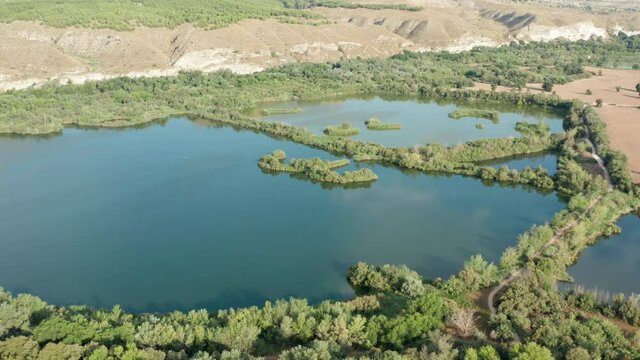 Madrid, Spain - Rural Agricultural Landscape, Aerial Drone 4k