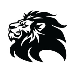 Wild Lion Head Logo Mascot Vector Icon Design