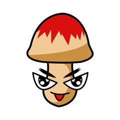 mushroom on white background