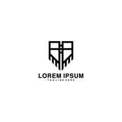 Minimal Luxury BB Initial Based White and Black color logo.
