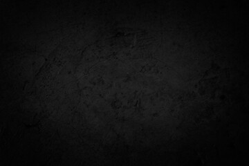 Close up retro plain dark black cement & concrete wall background texture for show or advertise or promote product and content on display and web design element concept decor.