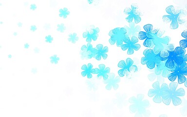 Fototapeta na wymiar Light BLUE vector elegant template with flowers.