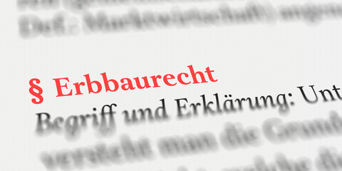 Erbbaurecht rechtlich erklärt