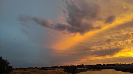 sunset in the sky