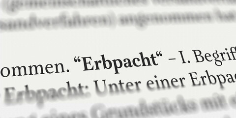 Erbpacht im Buch